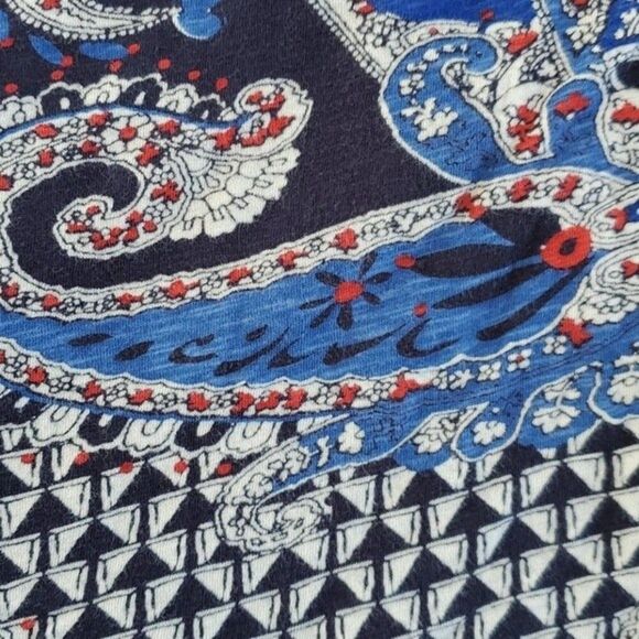 LUCKY BRAND LACE BACK TEE SHIRT BLUE SIZE MEDIUM RODEO COWGIRL WESTERN FESTIVAL - Picture 3 of 8